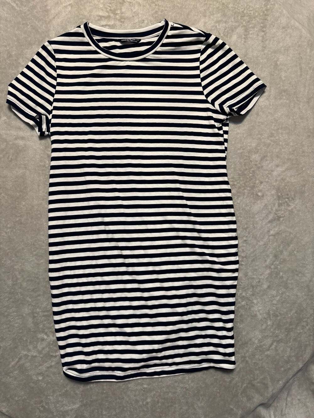 SHEIN Navy & White Striped Dress Women's Size